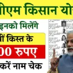 PM Kisan Beneficiary List